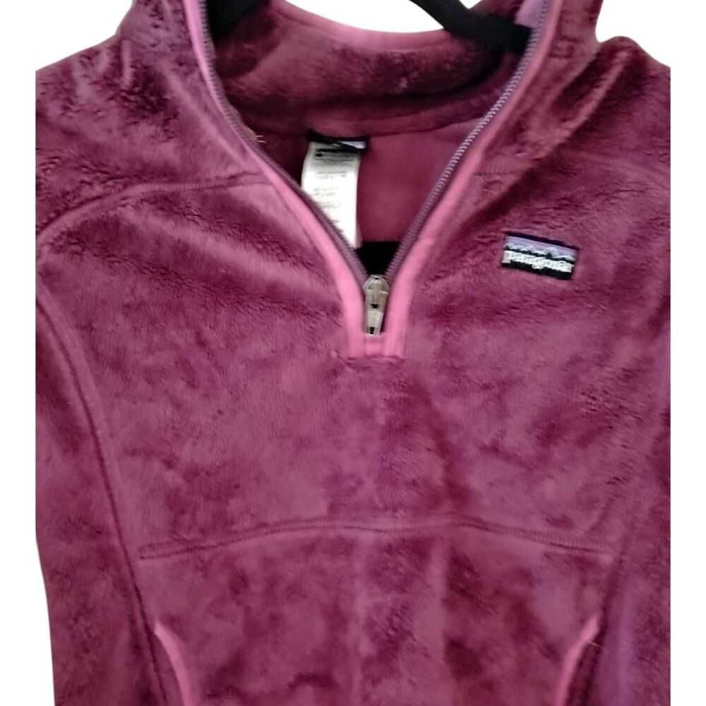 Girls Patagonia Magenta Fleece Pullover Size Small - Picture 2 of 5